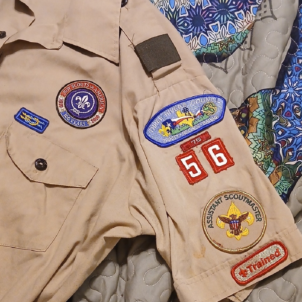 Men's Tan BSA  ASST. Scoutmaster XL Uniform Shirt - Picture 2 of 14